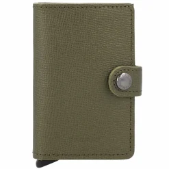 Secrid Miniwallet Crisple Kreditkartenetui Geldbörse RFID Leder 6,5 cm kelp