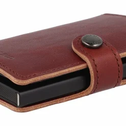 Secrid Visitenkartenetuis<Miniwallet Kreditkartenetui RFID Schutz Leder 7 cm brown