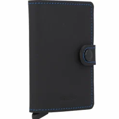 Clearance Secrid Miniwallet Kreditkartenetui RFID Schutz Leder 6.5 cm black & blue