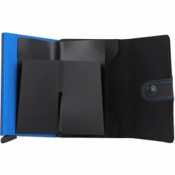 Clearance Secrid Miniwallet Kreditkartenetui RFID Schutz Leder 6.5 cm black & blue