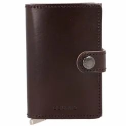 Secrid Visitenkartenetuis<Miniwallet Kreditkartenetui RFID Schutz Leder 6.5 cm dark brown
