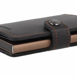 Secrid Visitenkartenetuis<Miniwallet Original Kreditkartenetui Geldbörse RFID Leder 6,5 cm black-brown