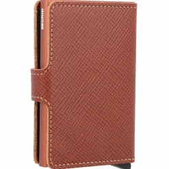 Discount Secrid Miniwallet Saffiano Kreditkartenetui RFID Leder 6,5 cm caramel