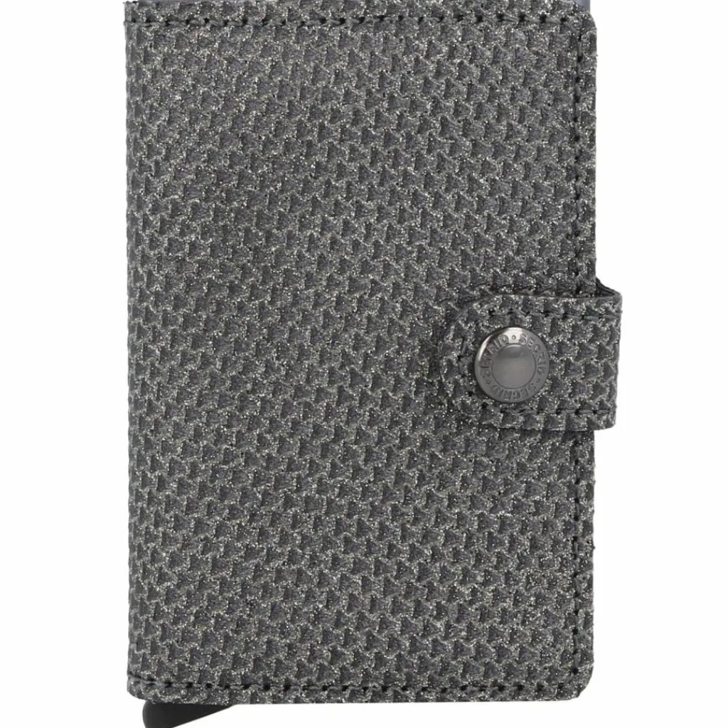 Secrid Visitenkartenetuis<Miniwallet Sparkle Kreditkartenetui RFID Schutz Leder 6 cm silver