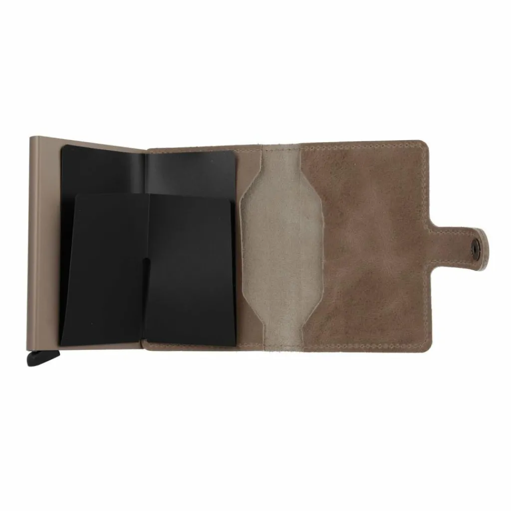 Secrid Visitenkartenetuis<Miniwallet Vintage Kreditkartenetui Geldbörse RFID Leder 6,5 cm taupe