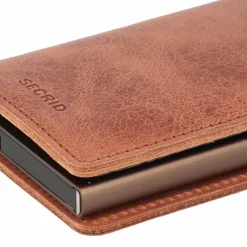Secrid Slimwallet Kreditkartenetui RFID Schutz Leder 6.5 cm cognac-brown
