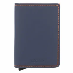 Secrid Visitenkartenetuis<Slimwallet Matte Kreditkartenetui Geldbörse RFID Leder 6,5 cm nightblue orange