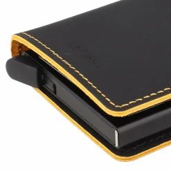 Sale Secrid Slimwallet Matte Kreditkartenetui Geldbörse RFID Leder 6,5 cm black - ochre