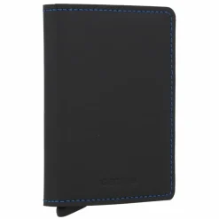 New Secrid Slimwallet Matte Kreditkartenetui Geldbörse RFID Leder 6,5 cm black & blue