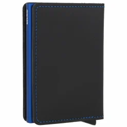 New Secrid Slimwallet Matte Kreditkartenetui Geldbörse RFID Leder 6,5 cm black & blue