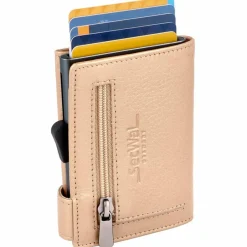 SecWal Herrengeldbörsen Querformat<Kreditkartenetui Geldbörse RFID Leder 9,5 cm rosé