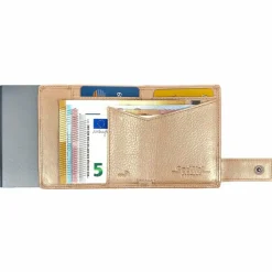 SecWal Herrengeldbörsen Querformat<Kreditkartenetui Geldbörse RFID Leder 9,5 cm rosé