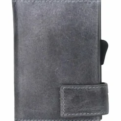 SecWal Visitenkartenetuis<1 Kreditkartenetui Geldbörse RFID Leder 9 cm grau