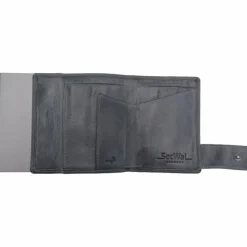 SecWal Visitenkartenetuis<1 Kreditkartenetui Geldbörse RFID Leder 9 cm grau