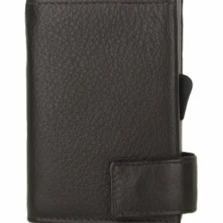 SecWal Visitenkartenetuis<1 Kreditkartenetui Geldbörse RFID Leder 9 cm dunkelbraun