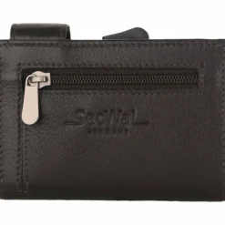 SecWal Visitenkartenetuis<1 Kreditkartenetui Geldbörse RFID Leder 9 cm dunkelbraun