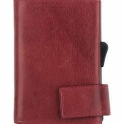 Best SecWal 1 Kreditkartenetui Geldbörse RFID Leder 9 cm rot