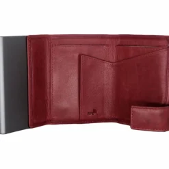Best SecWal 1 Kreditkartenetui Geldbörse RFID Leder 9 cm rot