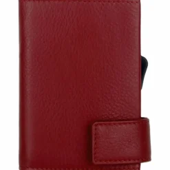 SecWal 1 Kreditkartenetui Geldbörse RFID Leder 9 cm rot