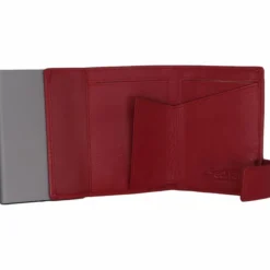SecWal 1 Kreditkartenetui Geldbörse RFID Leder 9 cm rot