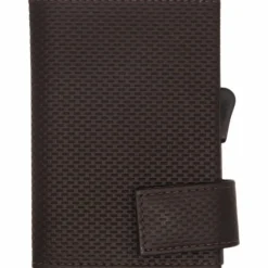 SecWal Visitenkartenetuis<1 Kreditkartenetui Geldbörse RFID Leder 9 cm braun