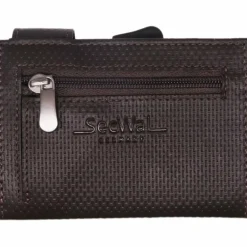 SecWal Visitenkartenetuis<1 Kreditkartenetui Geldbörse RFID Leder 9 cm braun