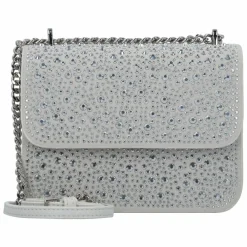 Hot Seidenfelt Anga Square Schultertasche 17 cm silver-diamonds