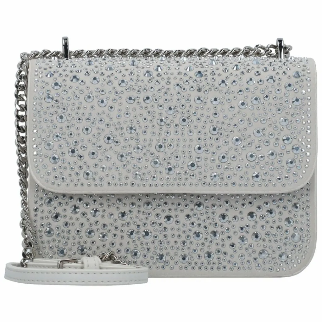 Hot Seidenfelt Anga Square Schultertasche 17 cm silver-diamonds