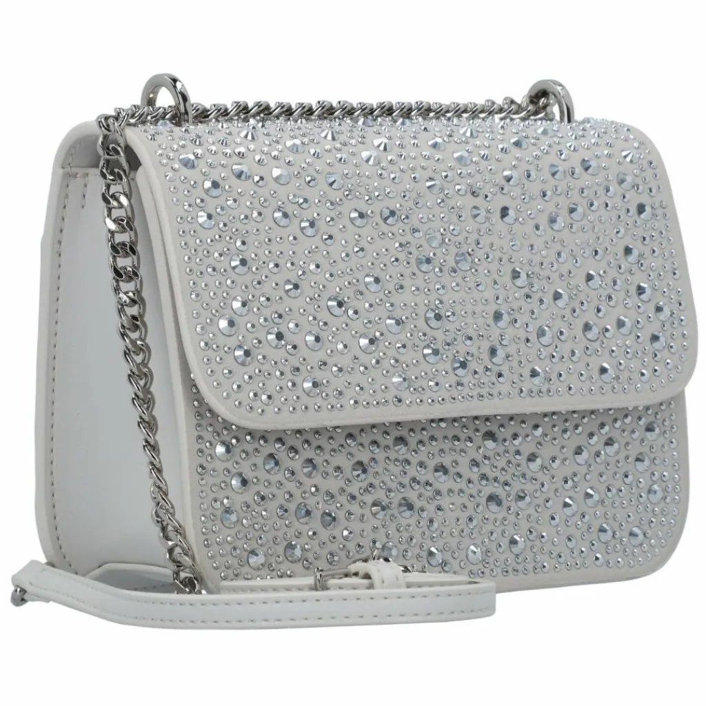 Hot Seidenfelt Anga Square Schultertasche 17 cm silver-diamonds