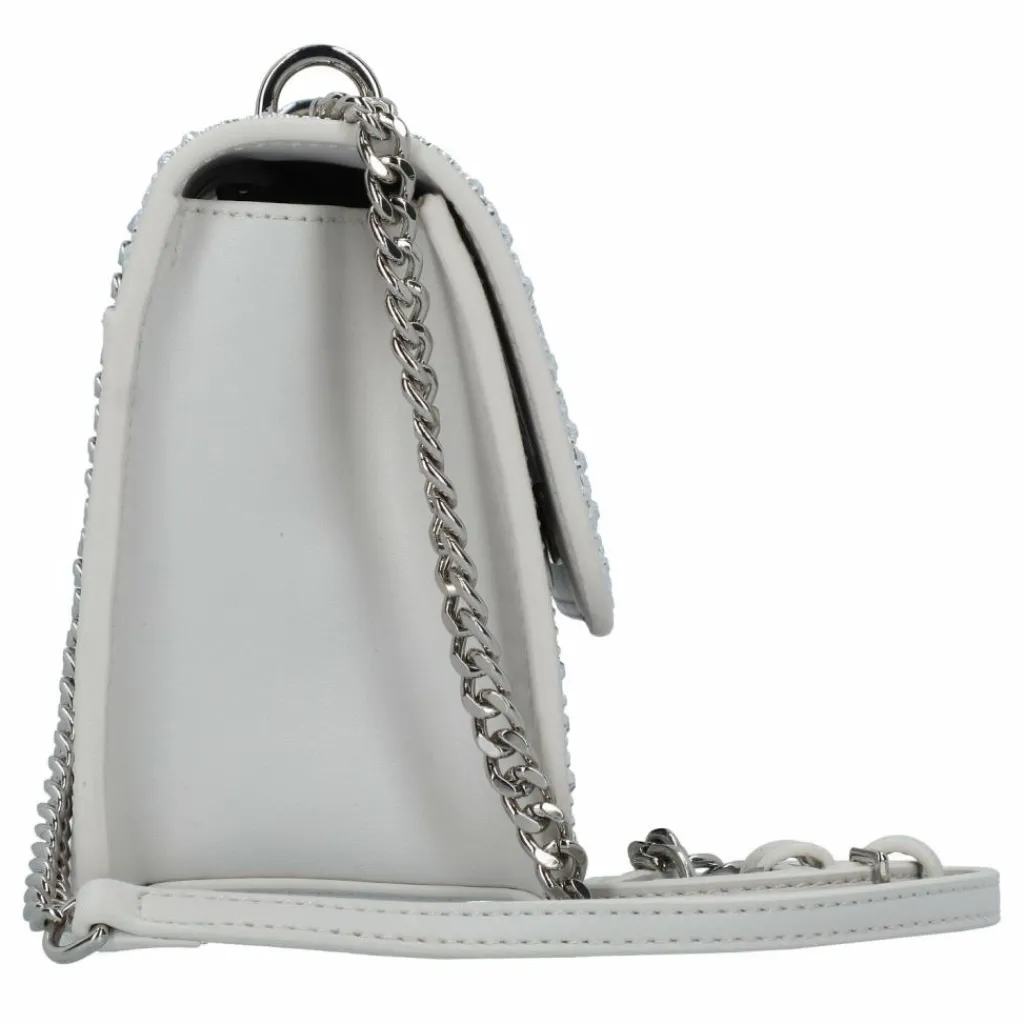 Hot Seidenfelt Anga Square Schultertasche 17 cm silver-diamonds