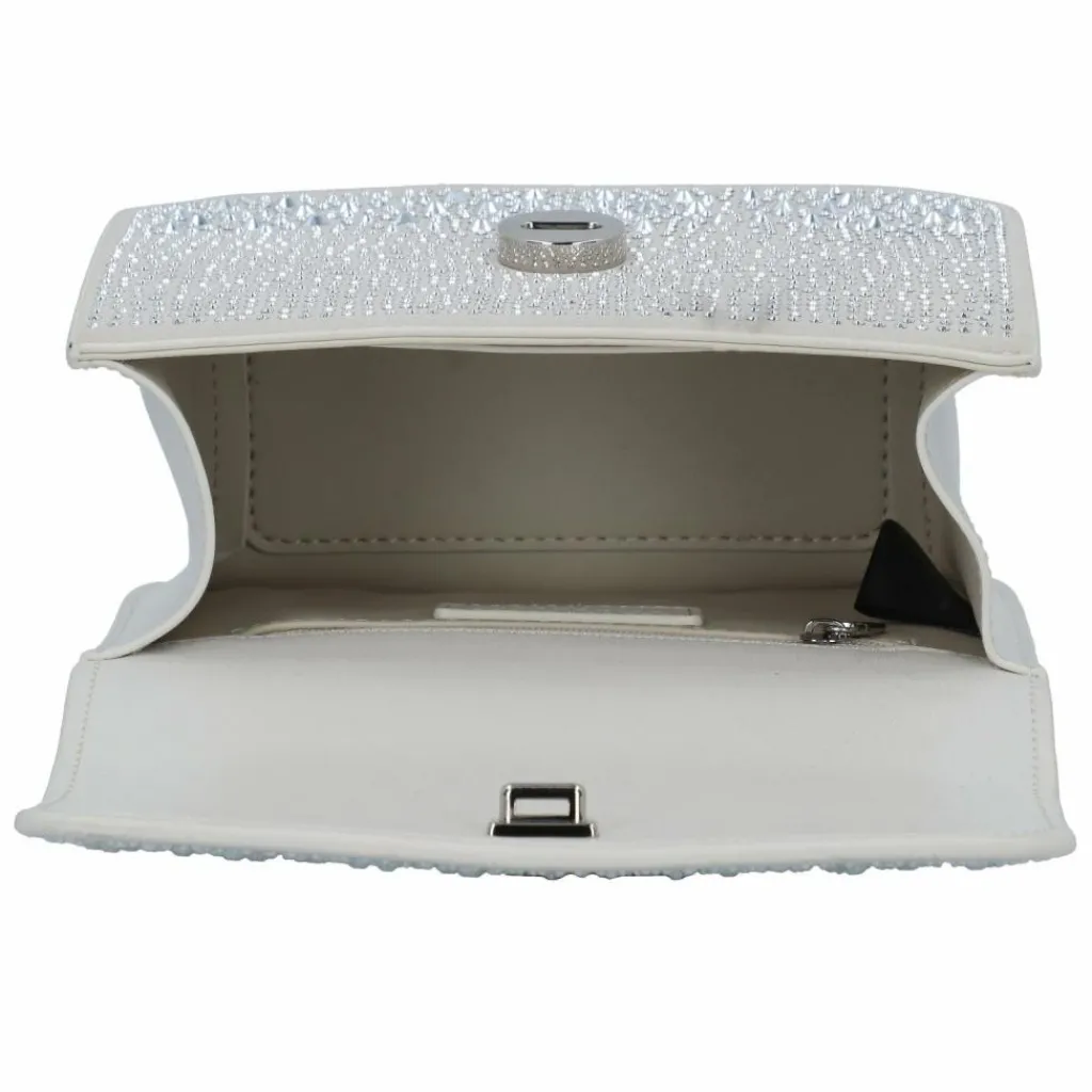 Hot Seidenfelt Anga Square Schultertasche 17 cm silver-diamonds