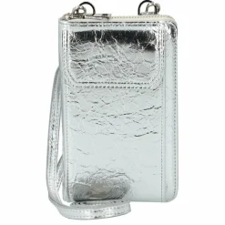 Seidenfelt Handytaschen<Calla Geldbörse 18 cm crinkle silver