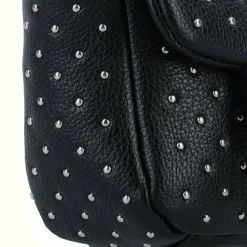 Seidenfelt Schultertaschen<Jomala Schultertasche 24 cm black with tiny rivets