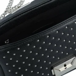 Seidenfelt Schultertaschen<Jomala Schultertasche 24 cm black with tiny rivets