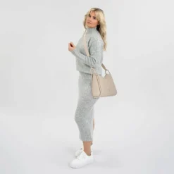 Seidenfelt Umhängetaschen<Kaavi Umhängetasche 34 cm smooth taupe