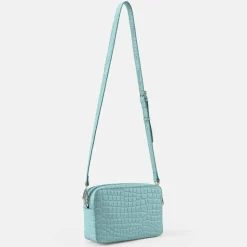 Seidenfelt Umhängetaschen<Nesna Umhängetasche 22 cm croco print ice blue