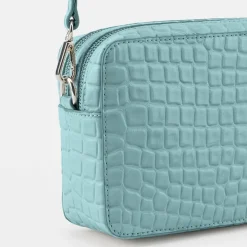 Seidenfelt Umhängetaschen<Nesna Umhängetasche 22 cm croco print ice blue