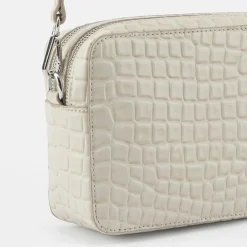 Seidenfelt Umhängetaschen<Nesna Umhängetasche 22 cm croco print cream