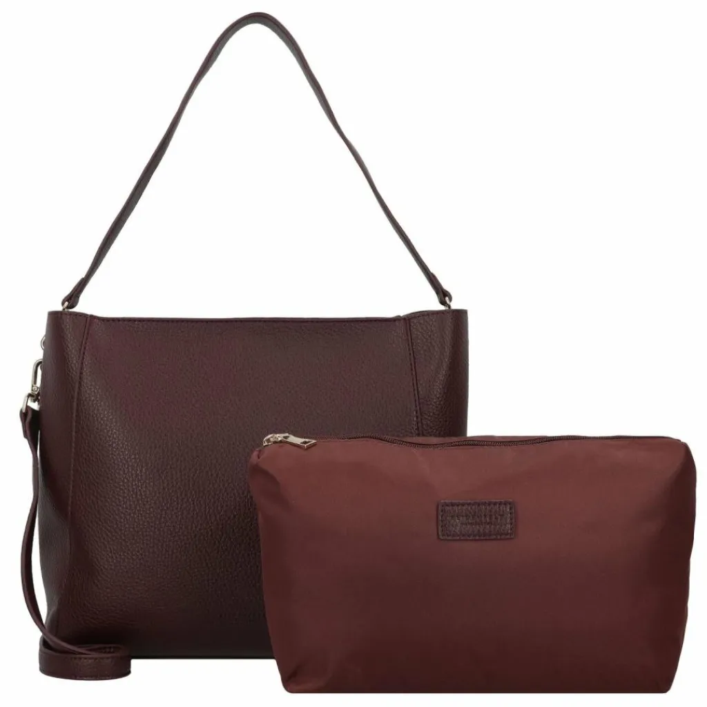 Seidenfelt Schultertaschen<Persby Schultertasche 40 cm very dark red-gold
