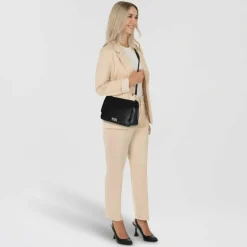 Seidenfelt Schultertaschen<Vejen Schultertasche 33 cm glossy black