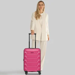 Outlet Smartbox Edition 01 4 Rollen Kabinentrolley 55 cm mit Dehnfalte pink