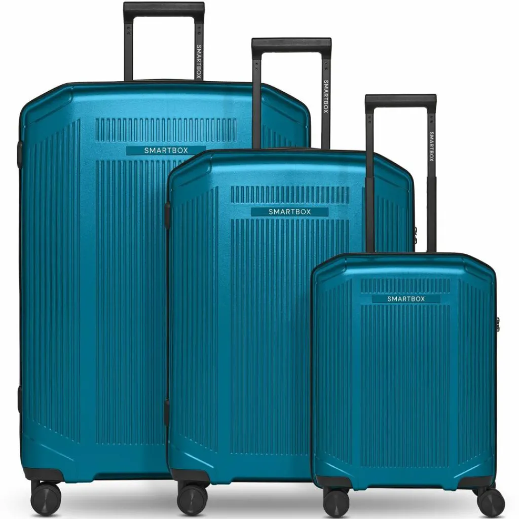 Smartbox Edition 02 4 Rollen Kofferset 3-teilig ocean blue metallic