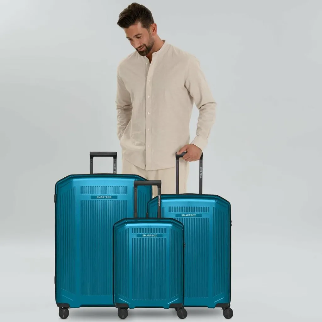 Smartbox Edition 02 4 Rollen Kofferset 3-teilig ocean blue metallic