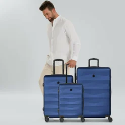 Hot Smartbox Edition 03 4 Rollen Kofferset 3-teilig dark-blue