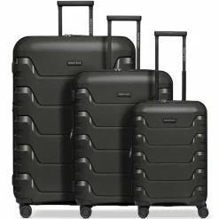 Smartbox Edition 01 4 Rollen Kofferset 3-teilig mit Dehnfalte black