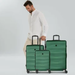 Online Smartbox Edition 03 4 Rollen Kofferset 3-teilig dark-green