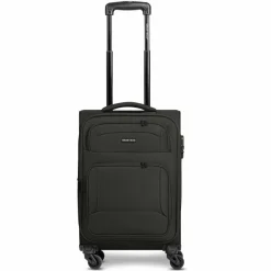 Smartbox Weichgepäck Kabinengepäck|4-Rollen Kabinentrolleys<Edition 04 4 Rollen Kabinentrolley 55 cm mit Dehnfalte black