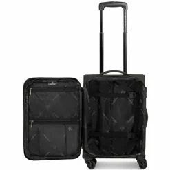 Smartbox Weichgepäck Kabinengepäck|4-Rollen Kabinentrolleys<Edition 04 4 Rollen Kabinentrolley 55 cm mit Dehnfalte black