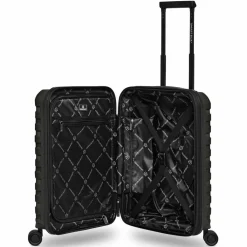 Smartbox Hartgepäck Kabinengepäck|4-Rollen Kabinentrolleys<Edition 01 4 Rollen Kabinentrolley 55 cm mit Dehnfalte black