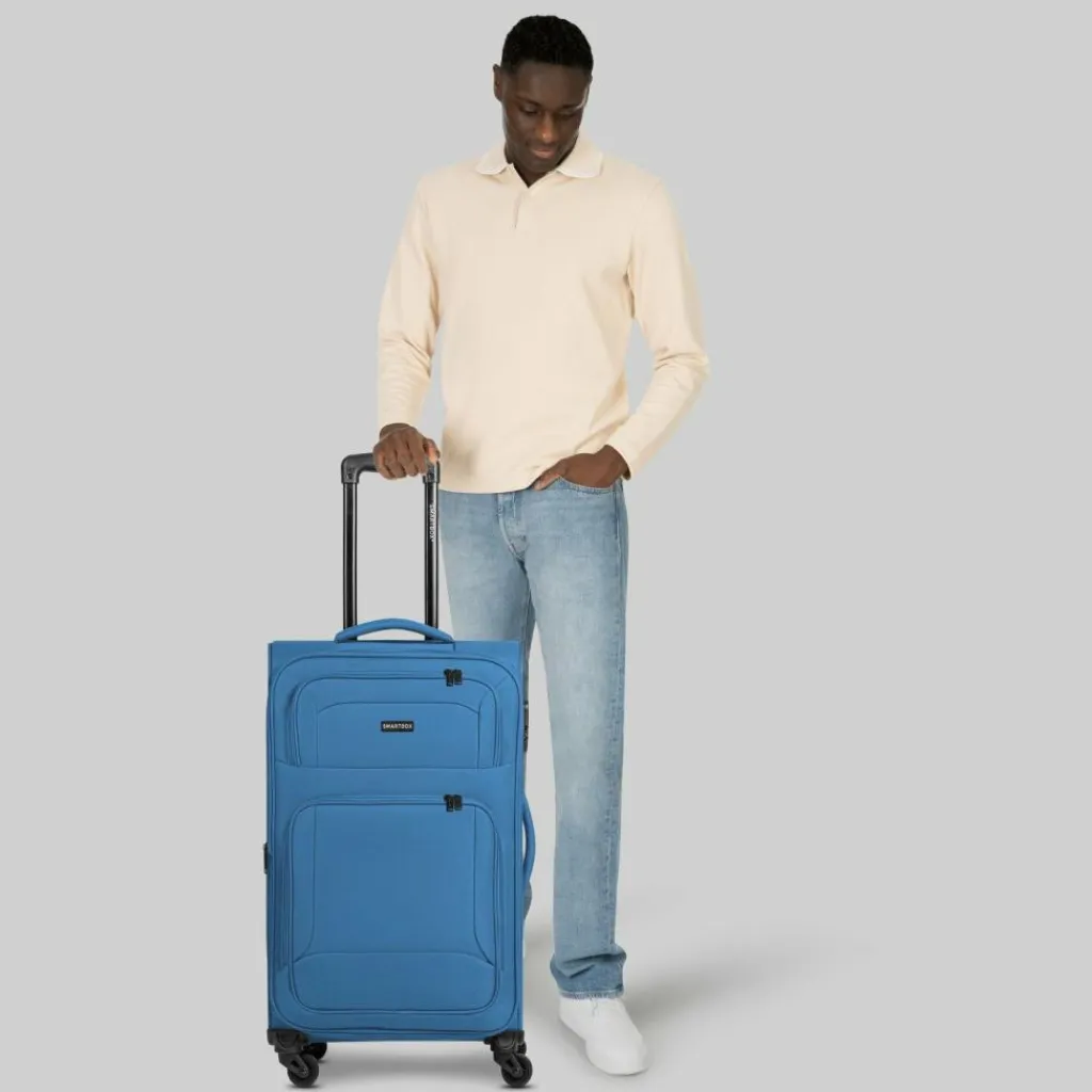 Smartbox Weichgepäck|4-Rollen Koffer<Edition 04 4 Rollen Trolley 67 cm mit Dehnfalte slate-blue